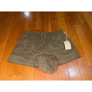 Universal Thread Womens Olive Green Linen Blend Drawstring Shorts Size S NEW $20